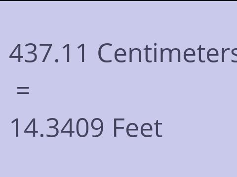 437.11 CM TO FEET