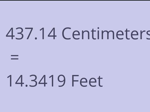 437.14 CM TO FEET