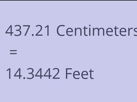 437.21 CM TO FEET