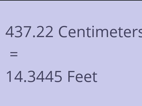 437.22 CM TO FEET