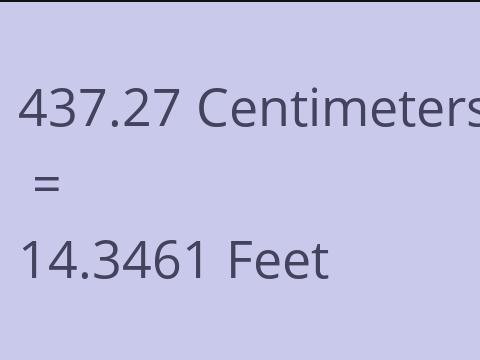 437.27 CM TO FEET