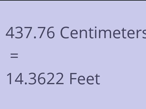 437.76 CM TO FEET