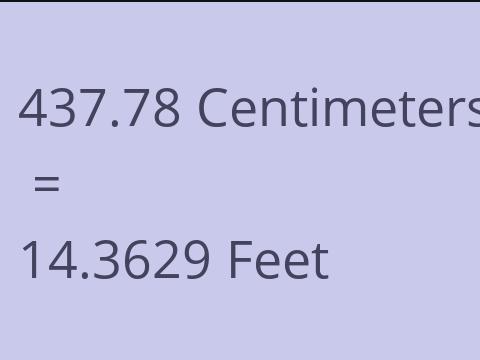 437.78 CM TO FEET