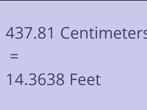 437.81 CM TO FEET