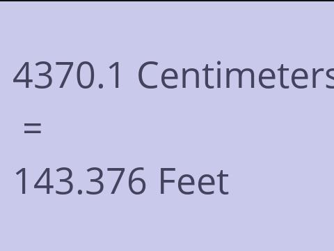 4370.1 CM TO FEET