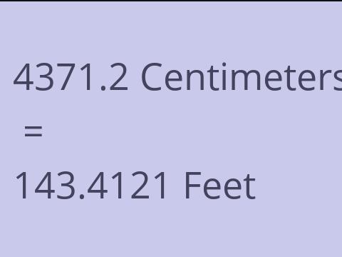 4371.2 CM TO FEET