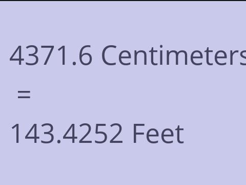 4371.6 CM TO FEET