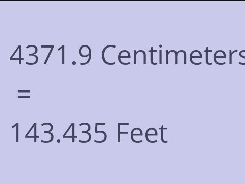 4371.9 CM TO FEET