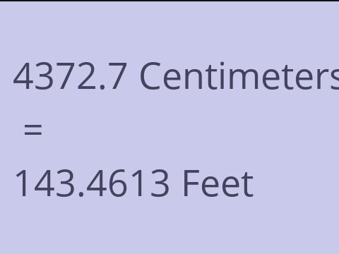4372.7 CM TO FEET