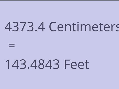 4373.4 CM TO FEET