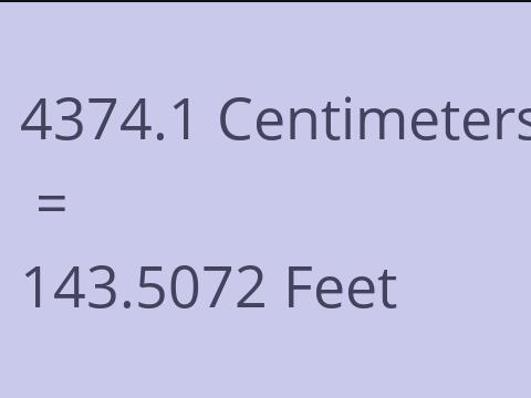 4374.1 CM TO FEET