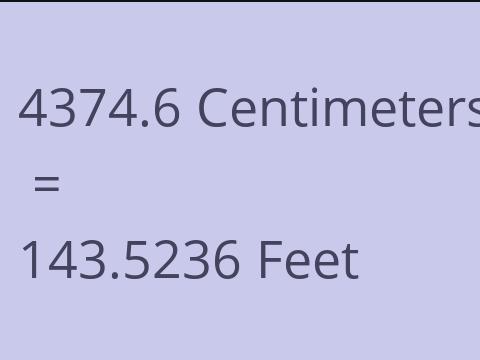 4374.6 CM TO FEET