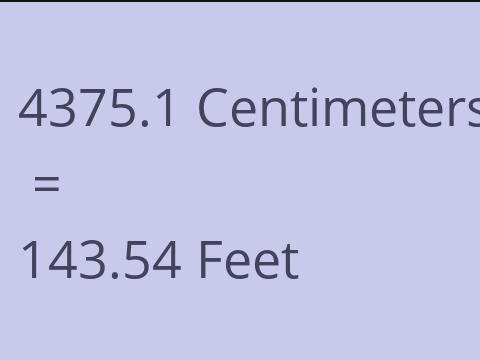 4375.1 CM TO FEET