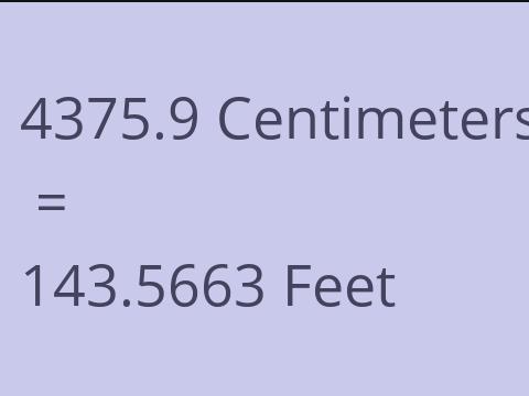 4375.9 CM TO FEET
