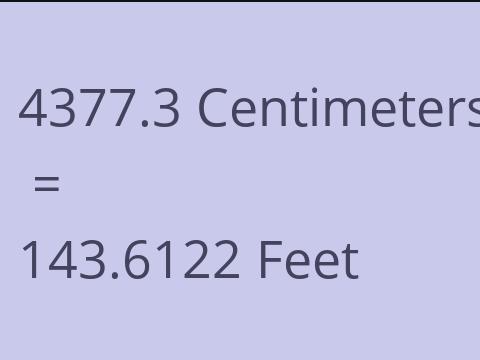 4377.3 CM TO FEET