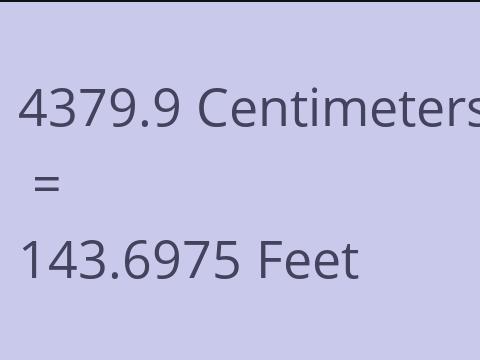 4379.9 CM TO FEET