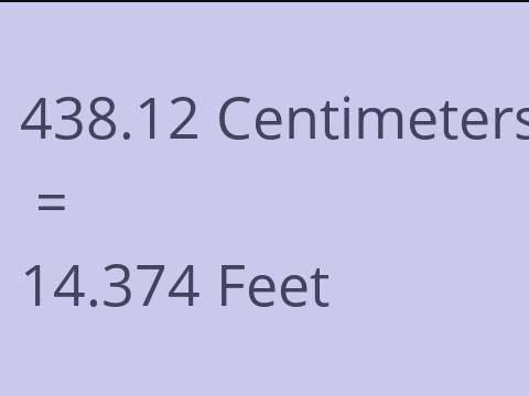 438.12 CM TO FEET