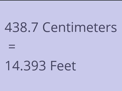 438.7 CM TO FEET