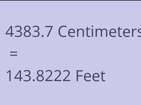 4383.7 CM TO FEET