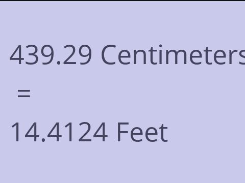 439.29 CM TO FEET