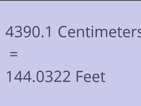 4390.1 CM TO FEET