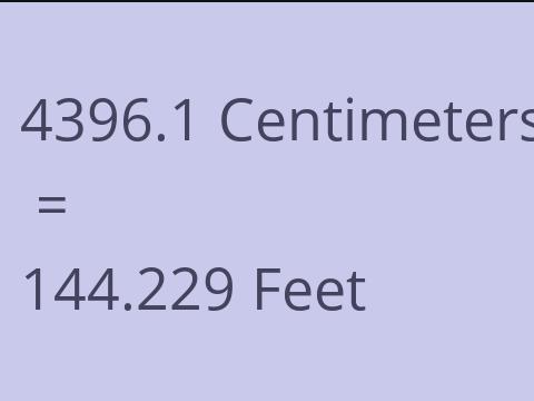 4396.1 CM TO FEET