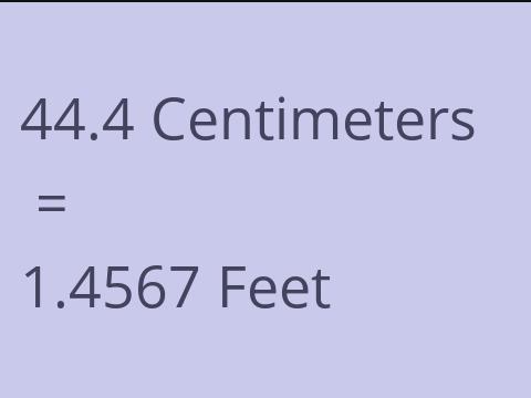 44.4 CM TO FEET