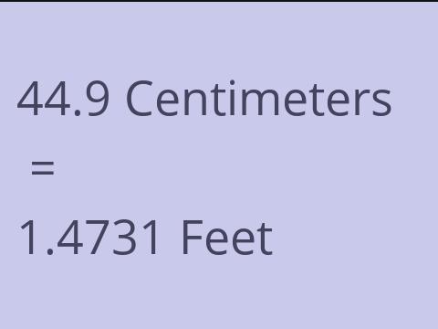 44.9 CM TO FEET