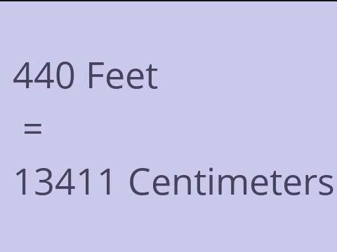 440 FEET TO CM