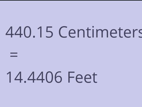 440.15 CM TO FEET