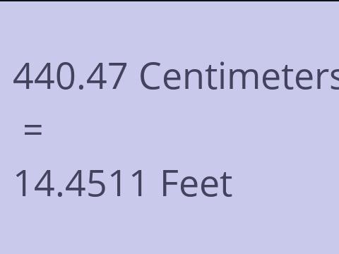 440.47 CM TO FEET