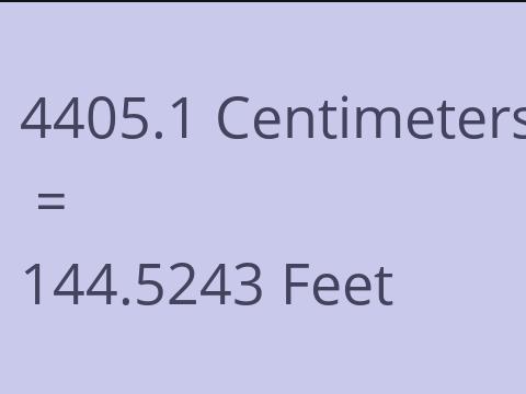 4405.1 CM TO FEET