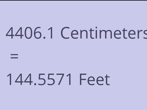 4406.1 CM TO FEET