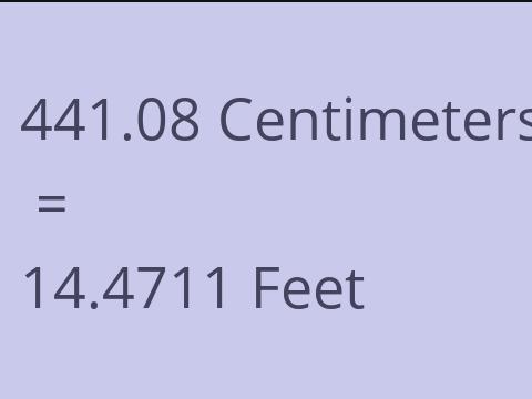 441.08 CM TO FEET