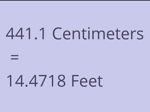 441.1 CM TO FEET