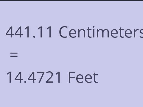 441.11 CM TO FEET