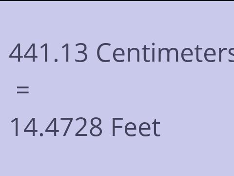 441.13 CM TO FEET