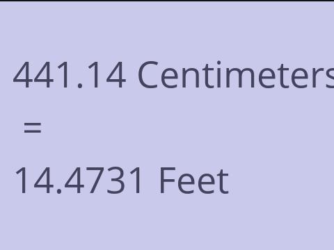 441.14 CM TO FEET