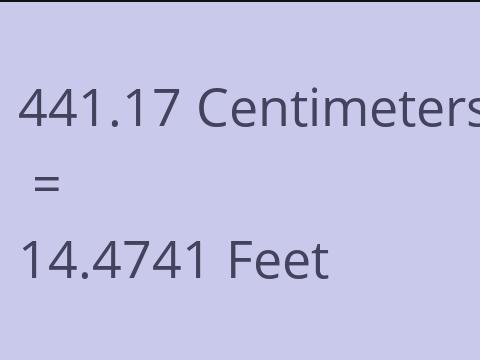 441.17 CM TO FEET