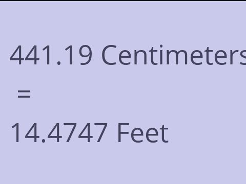 441.19 CM TO FEET