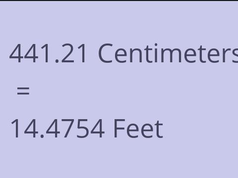 441.21 CM TO FEET