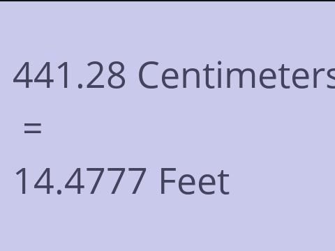 441.28 CM TO FEET