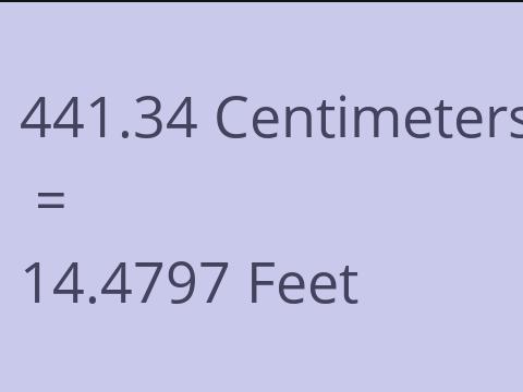 441.34 CM TO FEET