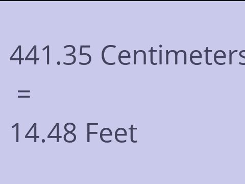 441.35 CM TO FEET