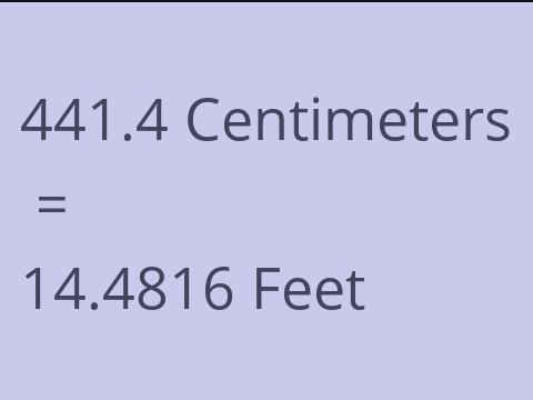 441.4 CM TO FEET