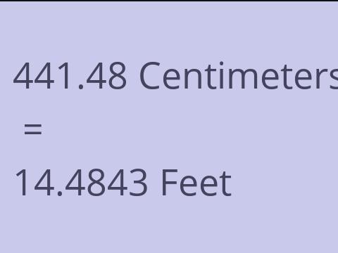 441.48 CM TO FEET