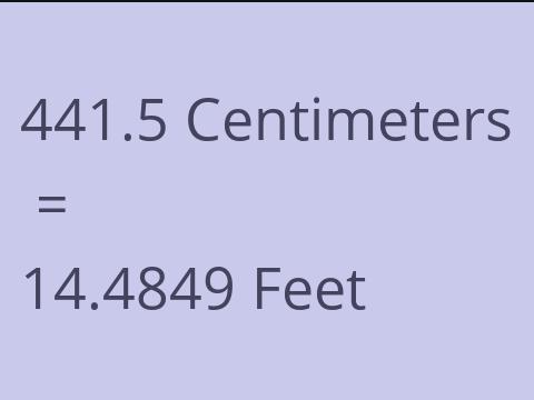 441.5 CM TO FEET