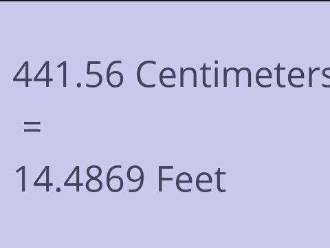 441.56 CM TO FEET