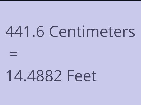 441.6 CM TO FEET