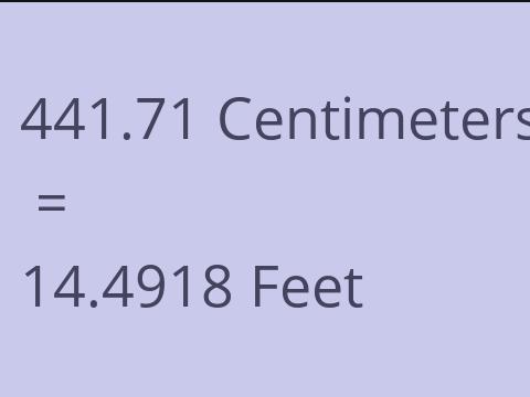 441.71 CM TO FEET